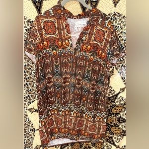 UO Kaleidoscope Button Down Tee Dress